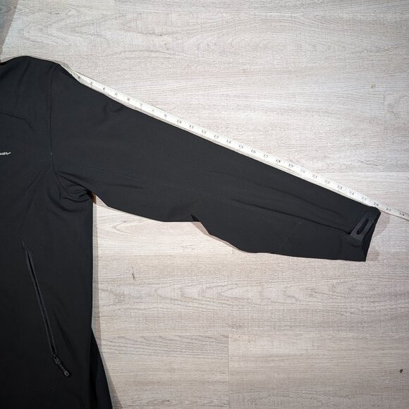 Eddie Bauer First Ascent Softshell Jacket Mens Large L Full Zip Black Hoodie - Picture 10 of 15